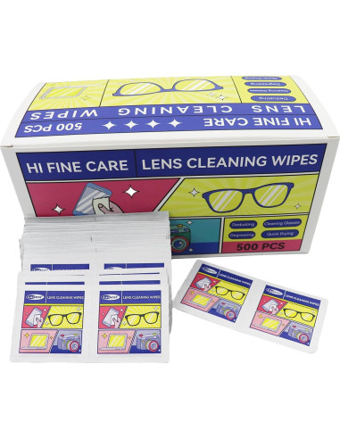 Toallitas para Lentes DingCai 500 Unidades Prehumedecidas