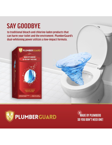 Tabletas limpiadoras para inodoro Plumberguard 4 paquetes 70g