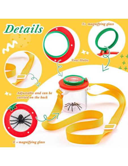Caja de Insectos con Lupa Doble Aumento 2 Piezas Sonwyoung Caja de Insectos con Lupa Doble Aumento 2 Piezas Sonwyoung