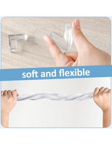 Protector de Esquinas y Bordes para Bebés POIKSHARK 2M Transparente