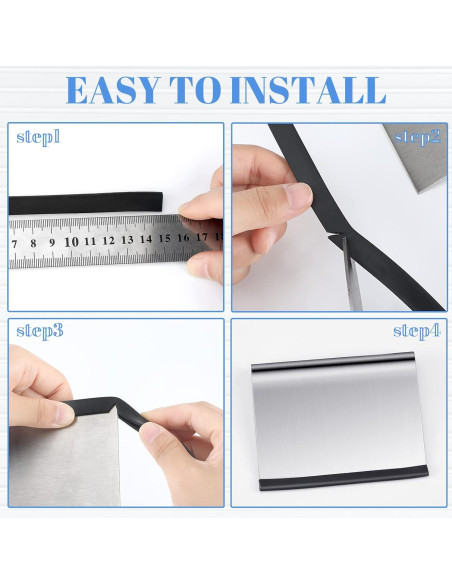 Bisel de canal U de goma Tondiamo 6.1m negro para puertas Bisel de canal U de goma Tondiamo 6.1m negro para puertas