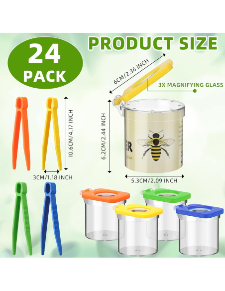 Kit de Observación de Insectos Halloscume 24 Paquetes para Niños Kit de Observación de Insectos Halloscume 24 Paquetes para Niños