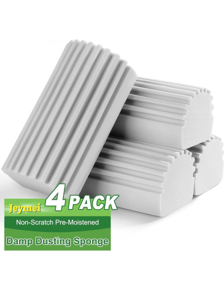Esponja de limpieza húmeda Jeymei 4 piezas gris reutilizable Esponja de limpieza húmeda Jeymei 4 piezas gris reutilizable