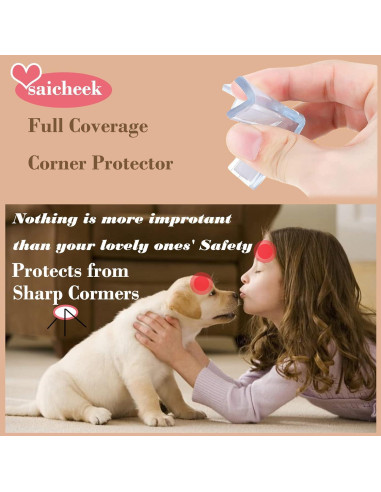 4 Protectores de Esquinas de Silicona saicheek para Bebés