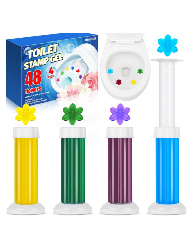 Paquete de 4 Gel para Inodoro AstrivixDD - 48 Sellos Fragancias