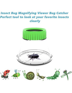 Visor de Insectos RORANIC 4 Pack Verde con Lupa 5X y Pinzas 2