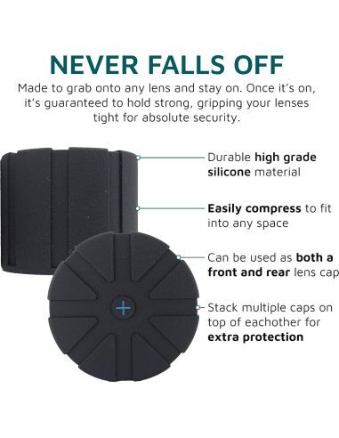 Tapa de Lente Universal KUVRD - Ajuste 60-120mm, Resistente