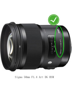 Cubierta de Tapa de Lente 77mm Huipuxiang para Sigma 50mm F1.4 Art 2