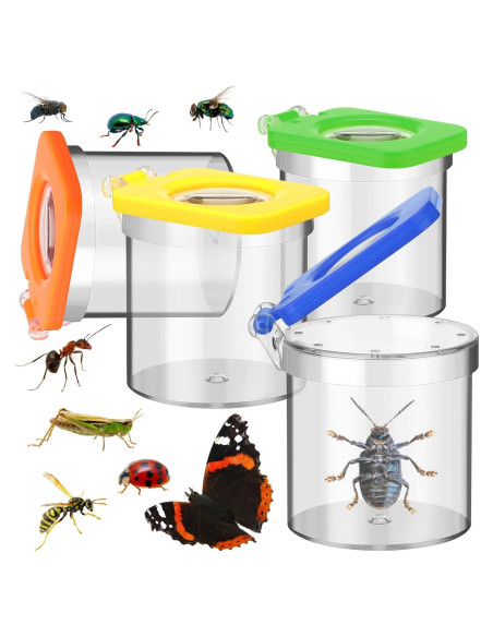 Kit de Observación de Insectos para Niños Halloscume - 4 Visores y Pinzas Kit de Observación de Insectos para Niños Halloscume - 4 Visores y Pinzas