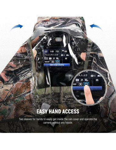 Funda Impermeable para Cámara NEEWER XL Camuflaje Nylon