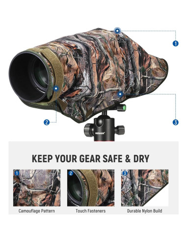 Funda Impermeable para Cámara NEEWER XL Camuflaje Nylon
