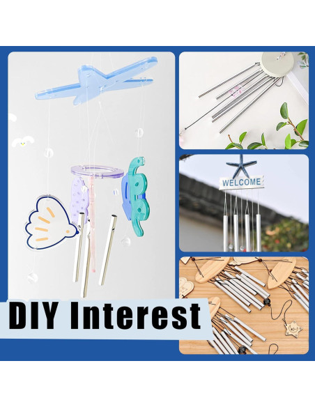 Kit Campanas de Viento Glarks 61Pcs con 50 Tubos y Hilo 100m Kit Campanas de Viento Glarks 61Pcs con 50 Tubos y Hilo 100m