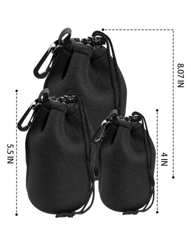 Juego de Fundas para Lentes 3Pack MOGALY Neopreno Impermeable
