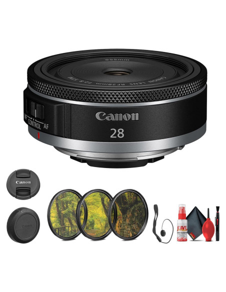 Lente Canon RF 28mm f/2.8 STM Gran Angular + Kit de Filtros Lente Canon RF 28mm f/2.8 STM Gran Angular + Kit de Filtros