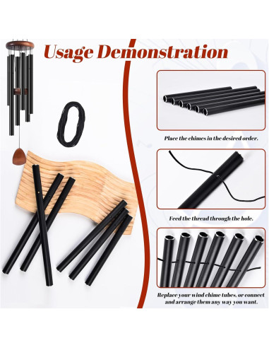 Tuberías de Campana de Viento CELSOL Aluminio Negro 22.86-33.02cm