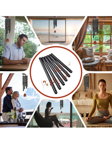 Tuberías de Campana de Viento CELSOL Aluminio Negro 22.86-33.02cm