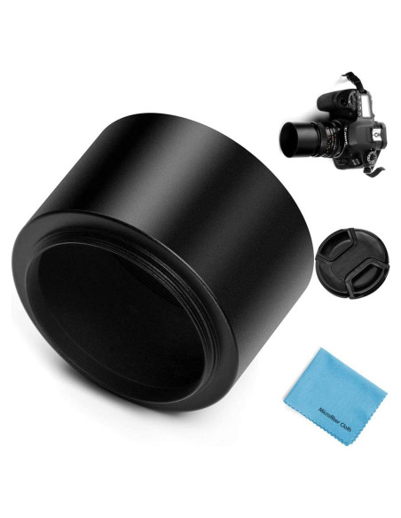 Capucha de Lente Tele de Metal 58mm + Tapa de Lente 62mm Capucha de Lente Tele de Metal 58mm + Tapa de Lente 62mm