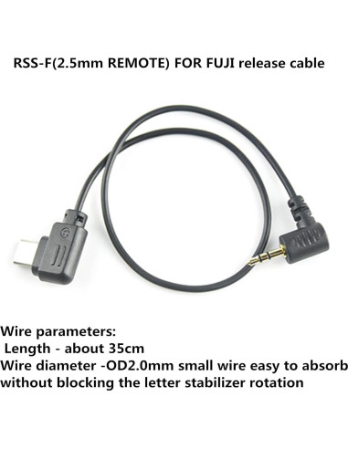 Cable de liberación del obturador RSS-F 2.5mm para cámaras Fuji y DJI