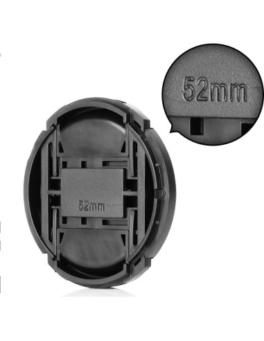 Tapa de lente 52mm ChromLives con pinza y correa - Paquete de 4