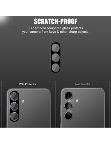 Paquete de 3 Protectores de Lente de Cámara UZWZW para Samsung Galaxy S24 Plus 5G