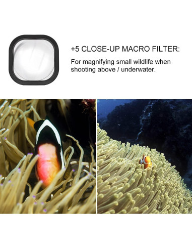 Paquete de 4 Filtros de Buceo GEPULY para GoPro Hero 8-13