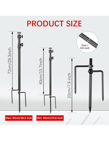 Soporte de trípode para cámara Folgtek ajustable 41-68cm