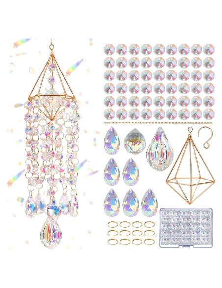 Kit DIY Atrapasueños de Cristal HYBEADS 220 Piezas Kit DIY Atrapasueños de Cristal HYBEADS 220 Piezas
