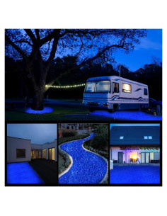 Rocas Brillantes en la Oscuridad Sasylvia 4000 Pcs Azules 2.54 cm