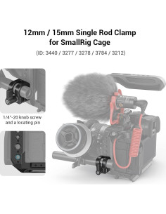 Abrazadera de Varilla Simple 12mm/15mm SMALLRIG 3598 2