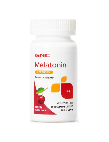 GNC Melatonina 1mg Cereza - 60 Pastillas Vegetarianas GNC Melatonina 1mg Cereza - 60 Pastillas Vegetarianas