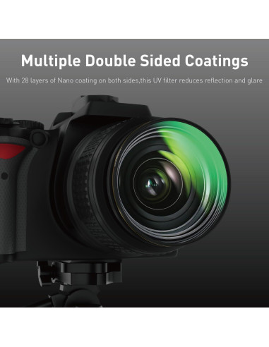 Filtro UV 52mm Lenskins, recubrimiento nano MRC, HD claro