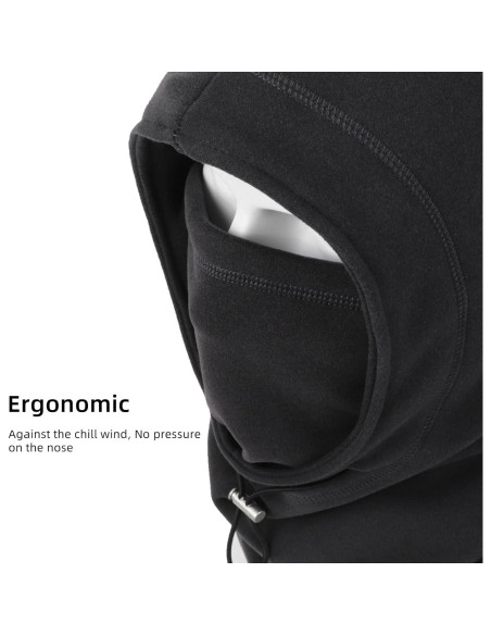 Mascarilla Balaclava Invierno Fleece Desmontable Gris Oscuro Mascarilla Balaclava Invierno Fleece Desmontable Gris Oscuro