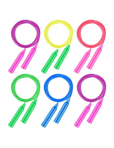 Cuerdas de Saltar Coloridas Aodaer 2.2 m Ajustables para Niños