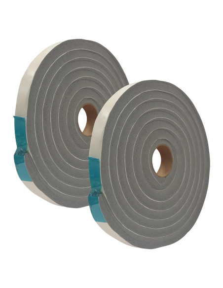 Cinta de Espuma de Vinilo Frost King V734H - 1.9 cm x 1.3 cm x 3.05 m - Gris - Paquete de 2 Cinta de Espuma de Vinilo Frost King V734H - 1.9 cm x 1.3 cm x 3.05 m - Gris - Paquete de 2