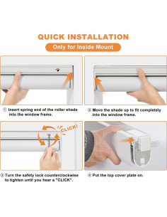 Cortina Roller Opaca Persilux 50.8x182.9cm Blanca Sin Taladro 2