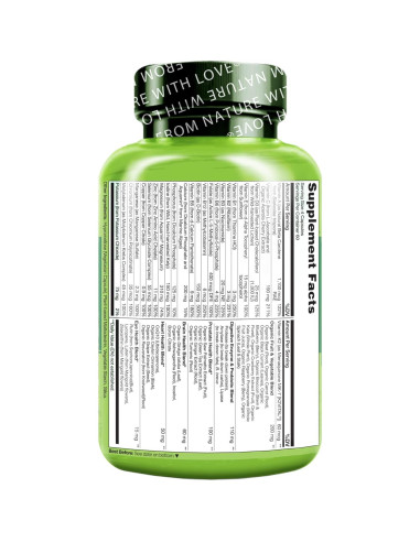 Multivitamina NATURELO para Hombres 50+ - 240 Cápsulas Veganas