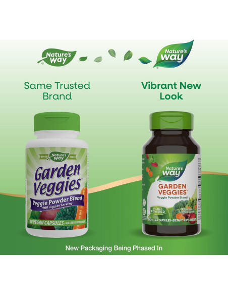 Cápsulas Veganas de Verduras Nature's Way, 60 Unidades, 900 mg Cápsulas Veganas de Verduras Nature's Way, 60 Unidades, 900 mg