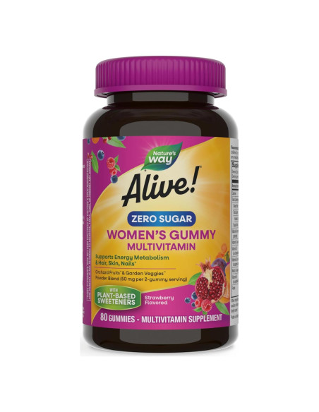 Multivitamina Gummy para Mujeres Sin Azúcar Alive! 12 Vitaminas Multivitamina Gummy para Mujeres Sin Azúcar Alive! 12 Vitaminas