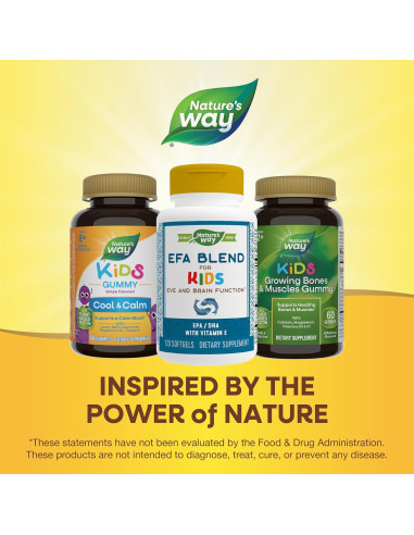 Mezcla EFA Nature's Way para Niños 120 Gelatinas Omega 3