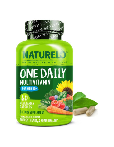 Multivitaminas NATURELO para Hombres 50+ 60 Cápsulas Vegetarianas Multivitaminas NATURELO para Hombres 50+ 60 Cápsulas Vegetarianas