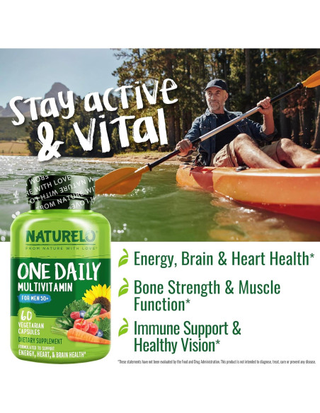 Multivitaminas NATURELO para Hombres 50+ 60 Cápsulas Vegetarianas Multivitaminas NATURELO para Hombres 50+ 60 Cápsulas Vegetarianas
