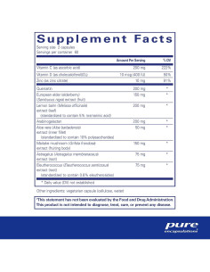 Suplemento Inmunidad Diaria Pure Encapsulations 120 Cápsulas 2