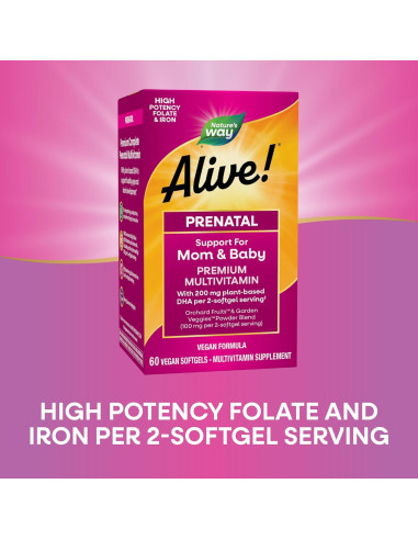 Multivitamínico Prenatal Nature's Way Alive! 60 Gelatinas