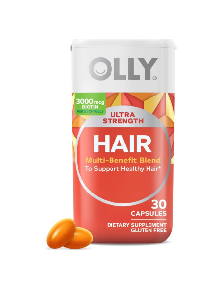 Suplemento para Cabello OLLY Ultra Fuerte 30 Softgels Biotina Suplemento para Cabello OLLY Ultra Fuerte 30 Softgels Biotina