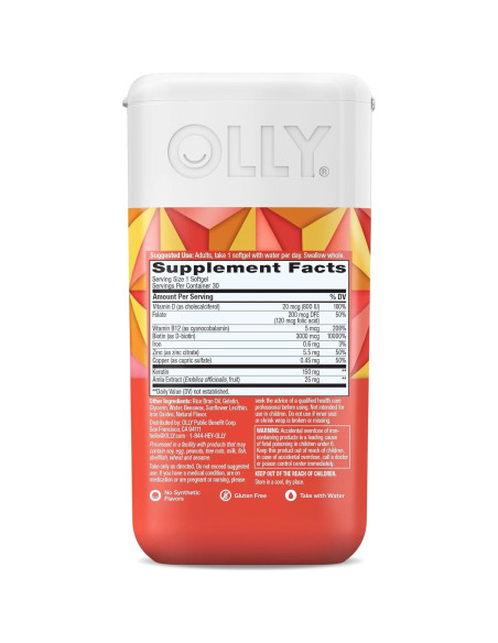 Suplemento para Cabello OLLY Ultra Fuerte 30 Softgels Biotina Suplemento para Cabello OLLY Ultra Fuerte 30 Softgels Biotina