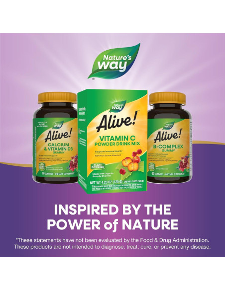 Mezcla de bebida en polvo Vitamina C Alive! Nature's Way 120 g Mezcla de bebida en polvo Vitamina C Alive! Nature's Way 120 g