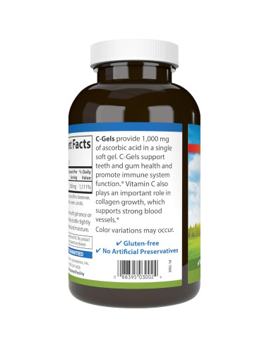 Carlson C-Gels 1000mg Vitamina C 250 Gelatinas Blandas
