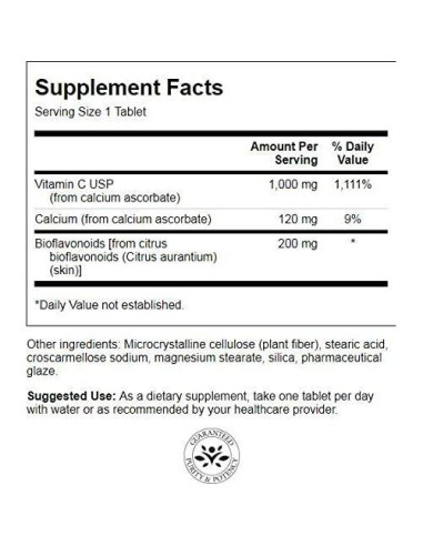 Swanson C Buffered 1000mg con Bioflavonoides 250 Tabletas