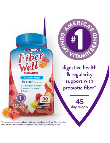 Vitafusion Suplemento de Fibra y Vitamina D3 Gummy 150 Conteos Vitafusion Suplemento de Fibra y Vitamina D3 Gummy 150 Conteos