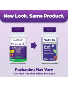 Suplemento Vitamina D3 2000 UI Natrol 90 Tabletas Rápido Disolvente 2